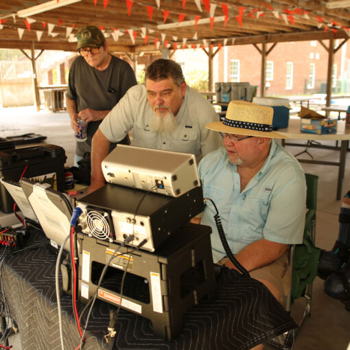 James Bullard, KC4ZIE making contacts, club field day, June 29, 2024