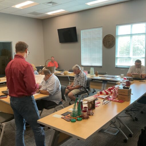 Richmond County Amateur Radio Club Volunteer Examiner team practice session.